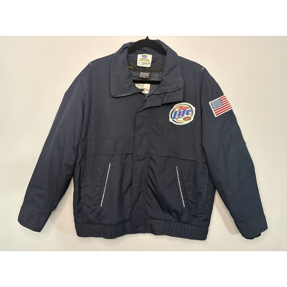 Riverside Masterliner Jacket NWT 3M Miller Lite American Flag USA Large 42 44